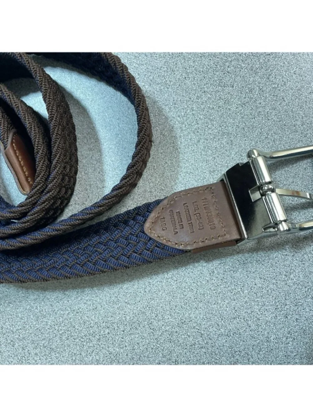 NWT Tommy Bahama Men's L/XL 40-44 Stretch Reversible Belt Brown & Navy